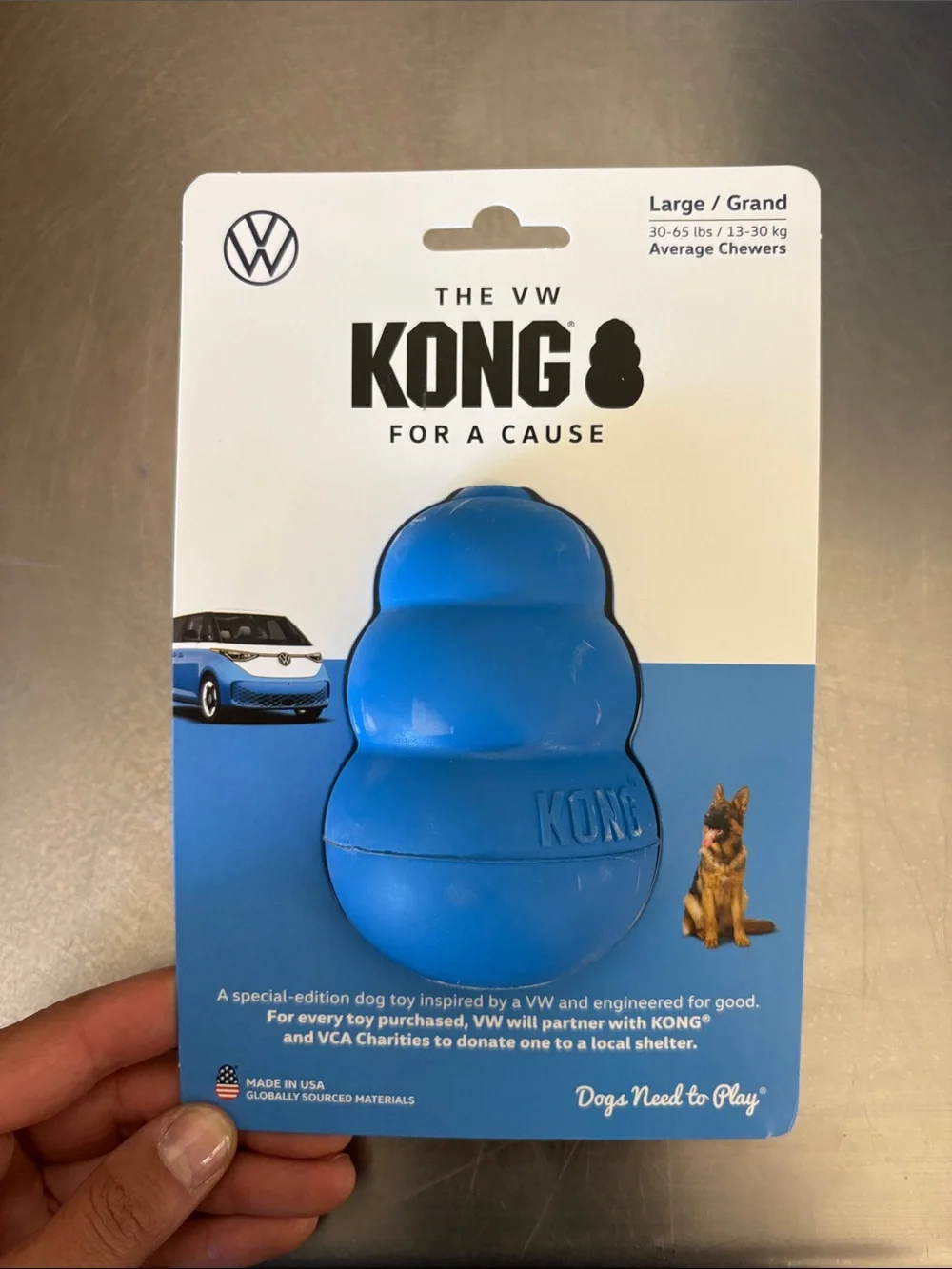 Kong Blue Durable Dog Chew Toy - VW Collaboration